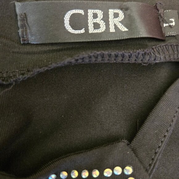 Y2K Black Sleeveless Rhinestone Top Size M Going Out Top Glitter Mcbling - Picture 8 of 9